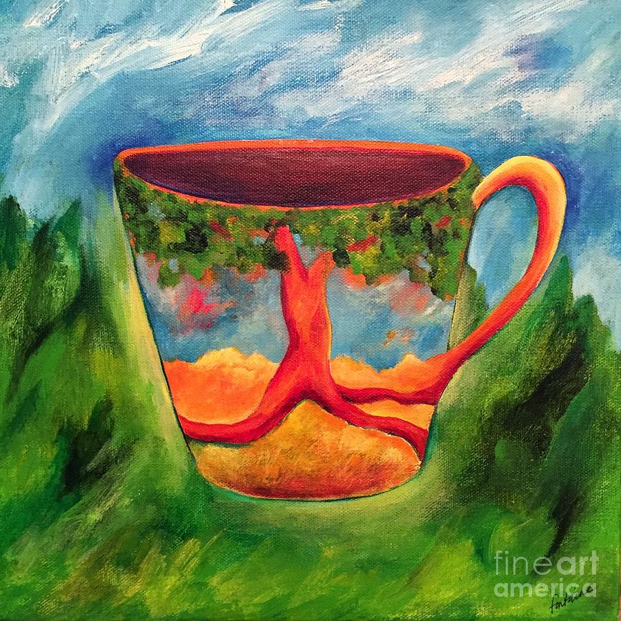 Coffee in the Park Painting by Elizabeth Fontaine-Barr