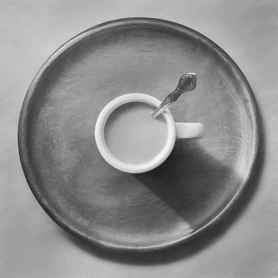 Explore Photograph - Coffee on a Wooden Tray by Scott Norris