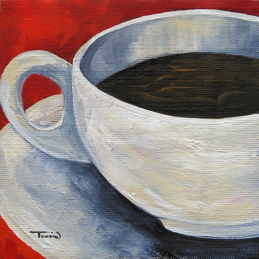 Coffee on Red Painting by Torrie Smiley