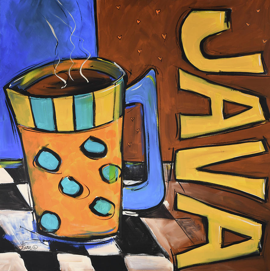 Coffee Shop Java Painting by Terri Einer