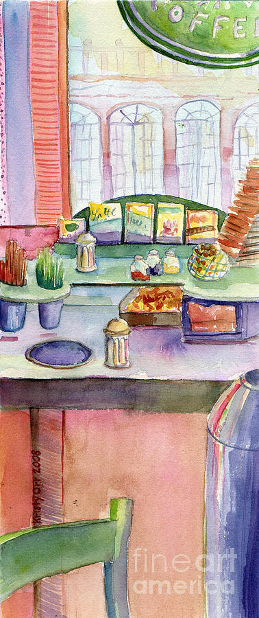 Coffee Shop Painting by Kristy Lankford | Fine Art America