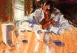 Coffee Table Man Painting by Lee Rose Coffee Table Man Painting by Lee Rose
