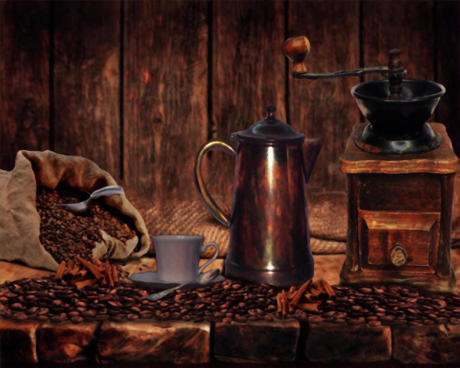 Coffee Time Digital Art by Wishes and Whims Originals By Michelle ...