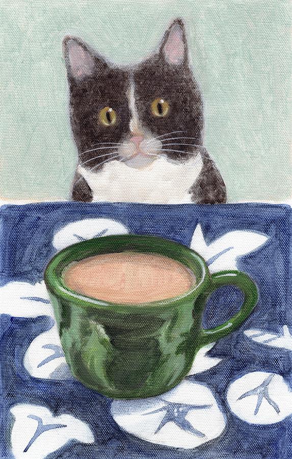 Coffee with Henry #4 Painting by Kazumi Whitemoon