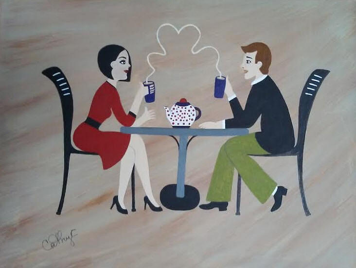 coffee painting couple