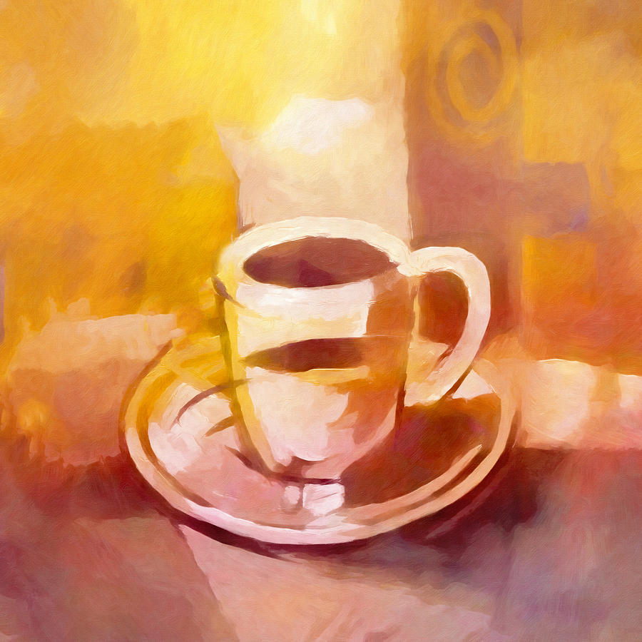 Coffee Painting - Coffeetime by Lutz Baar