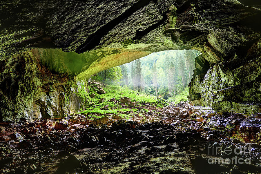 Coiba Mare cave in Romania, entrance Photograph by Ragnar Lothbrok