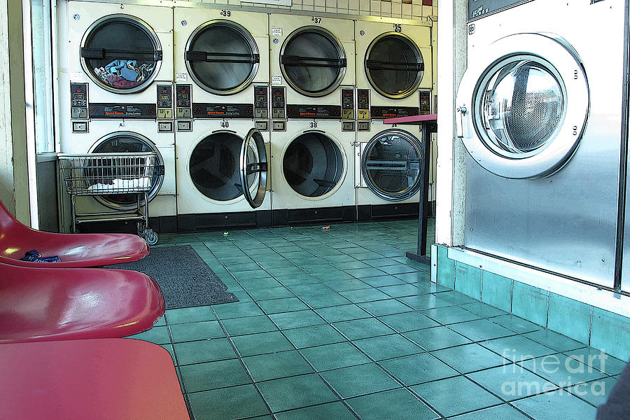 Dryer Photograph - Coin Operated Laundromat by Valerie Morrison