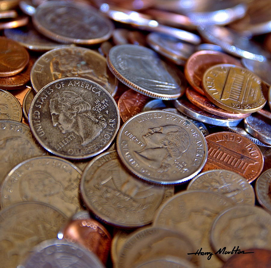 Coins in a Heap Photograph by Harry Moulton