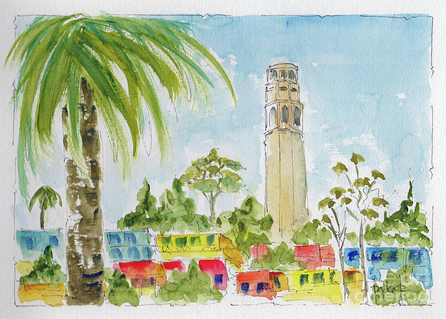 Coit Tower Painting by Pat Katz