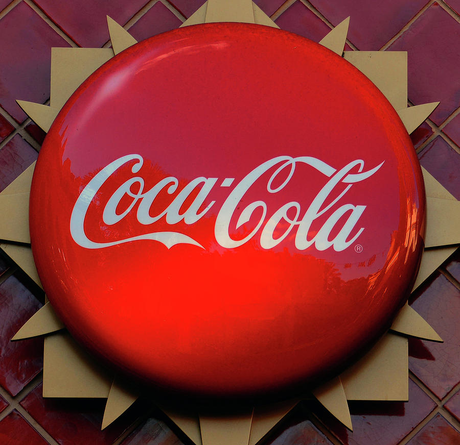 Coke button style sign Photograph by David Lee Thompson
