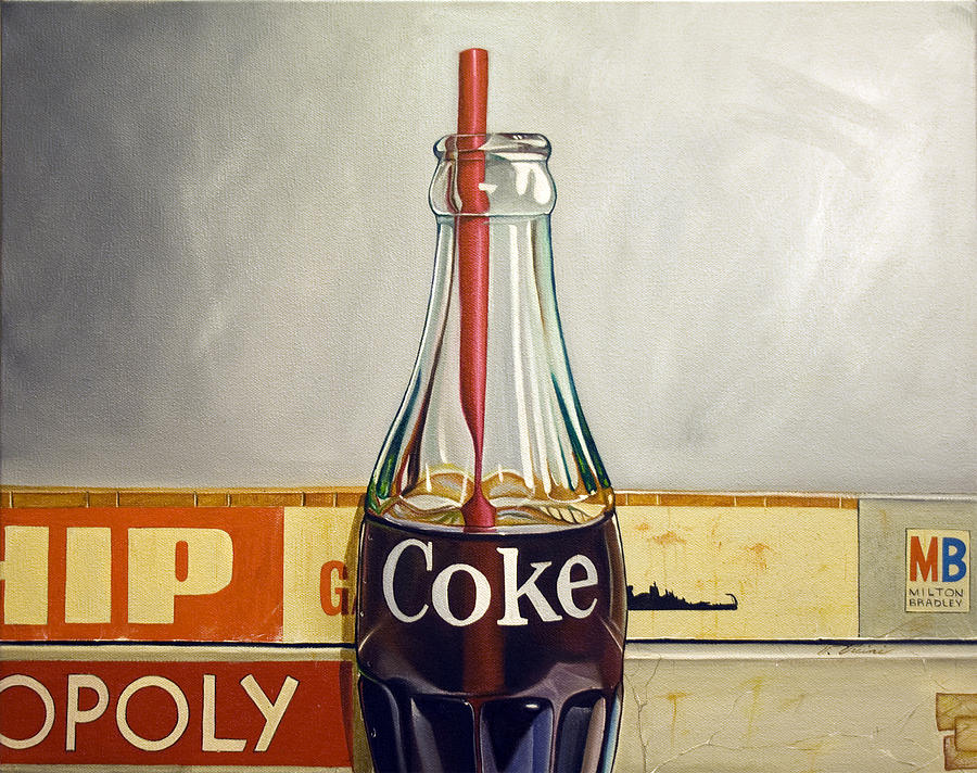 Still Life Painting - Coke Games by Vic Vicini