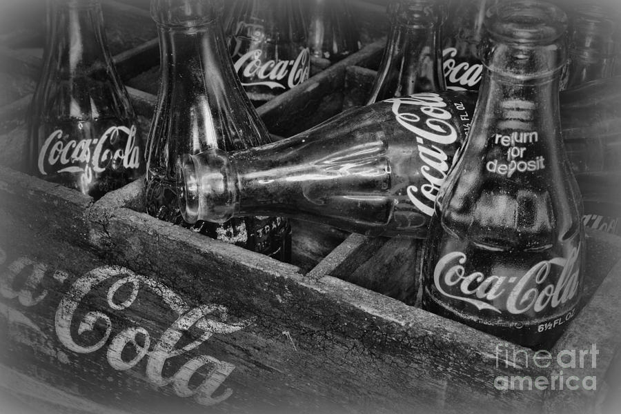 Coke Return for Deposit in black and white	 Photograph by Paul Ward