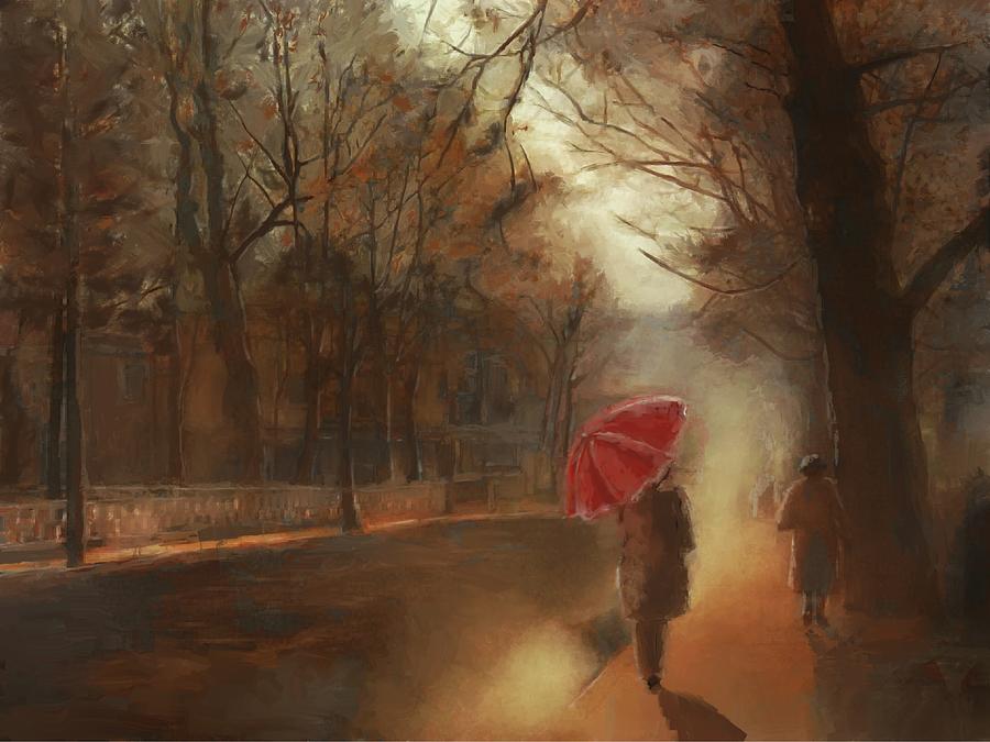 Cold Autumn Morning Painting Mixed Media by Eduardo Tavares