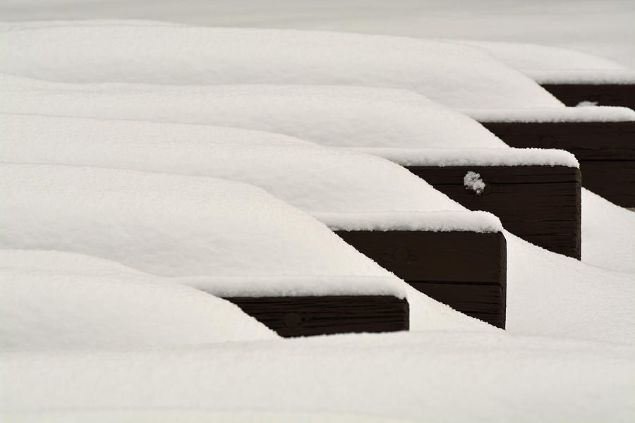 Cold Benches in Yellowstone National Park Photograph by Bruce Gourley