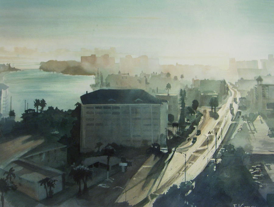 Cold Dawn on Gulf Boulevard Painting by Elizabeth Carr