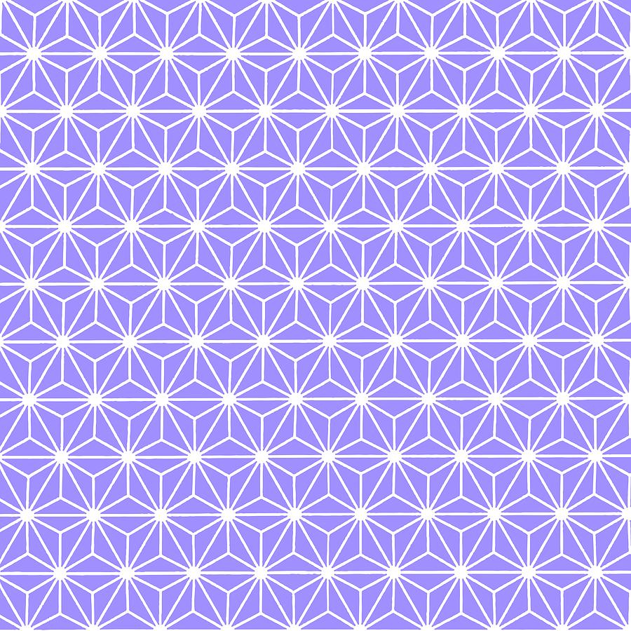 Cold Lilac Art Deco Style Triangles Pattern Digital Art by Taiche Acrylic Art
