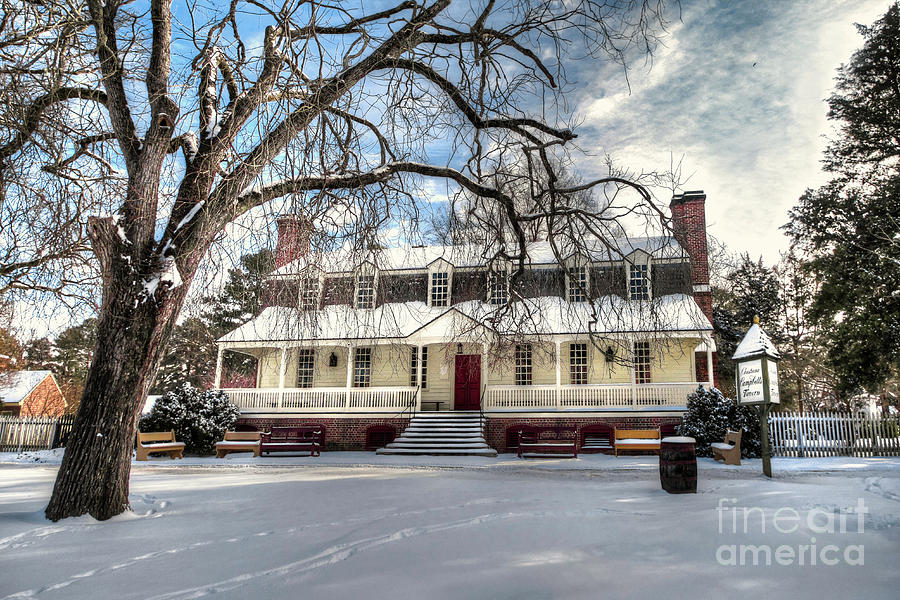 Cold Day at Christina Campbells Tavern Colonial Williamsubrg Photograph by Karen Jorstad
