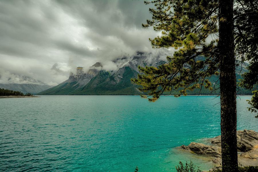 Cold Morning On Lake Minnewanka Photograph by Karl Anderson