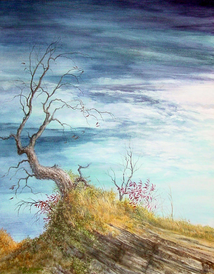 Tree Painting - Cold September by Steve Mountz