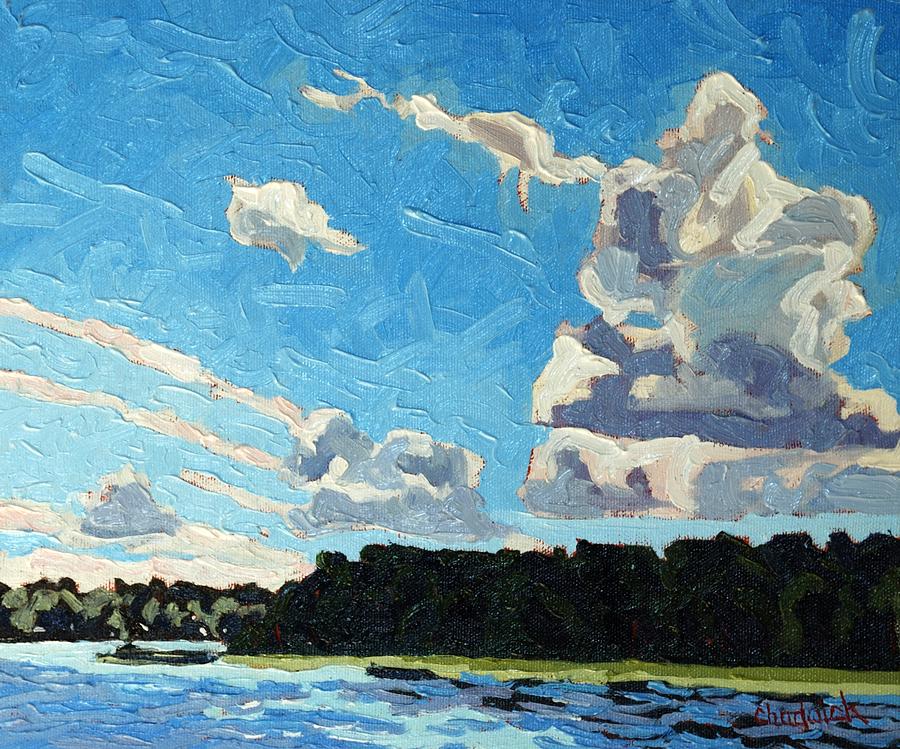 Summer Painting - Cold Side Cumulus by Phil Chadwick