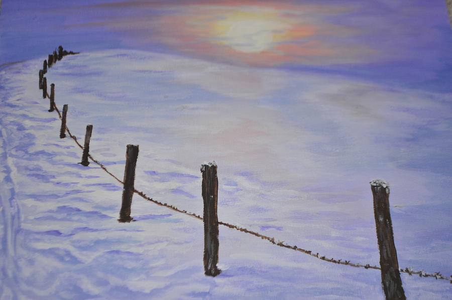 Winter Painting - Cold Sience by Irina Astley