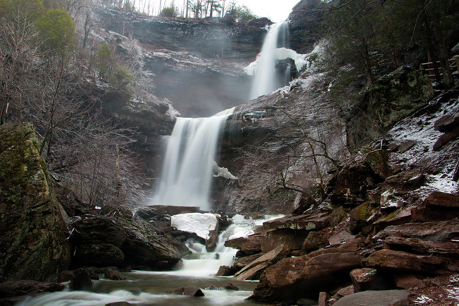 Cold Spring Morning at Kaaterskill Falls Photograph by Jeff Severson