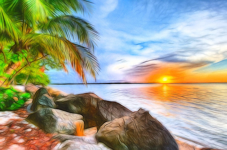 Sunset Digital Art - Cold Sunset by Rene Rosado