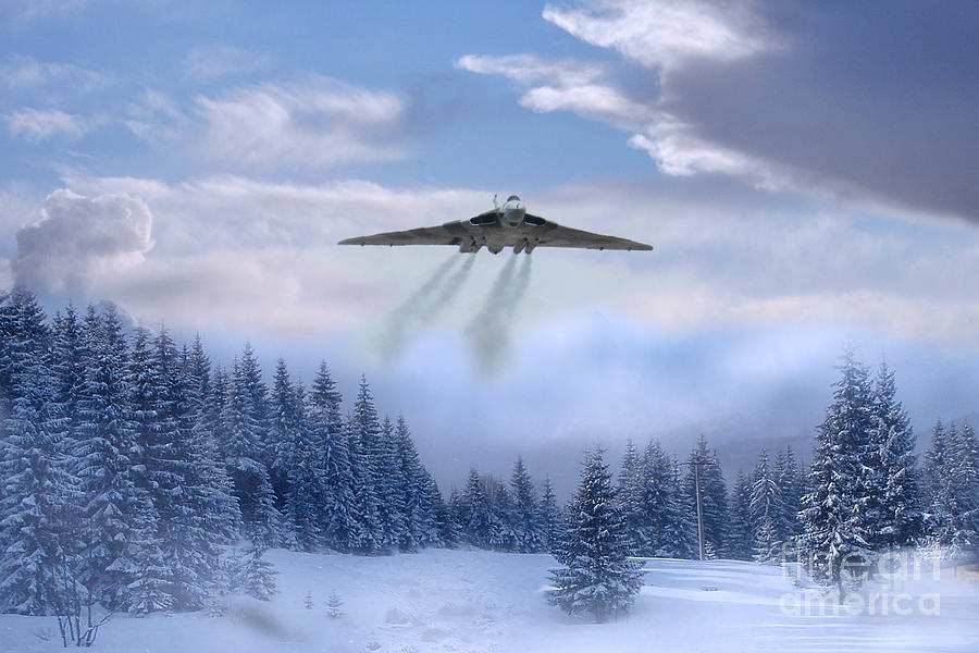 Winter Digital Art - Cold War Bomber by Airpower Art