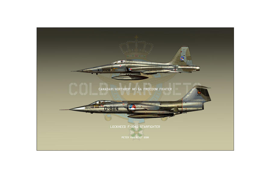 Cold War jets Two Digital Art by Peter Van Stigt