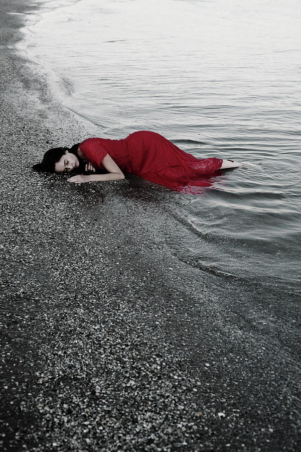 Girl Photograph - Cold Waves II by Cambion Art Girl Photograph - Cold Waves II by Cambion Art