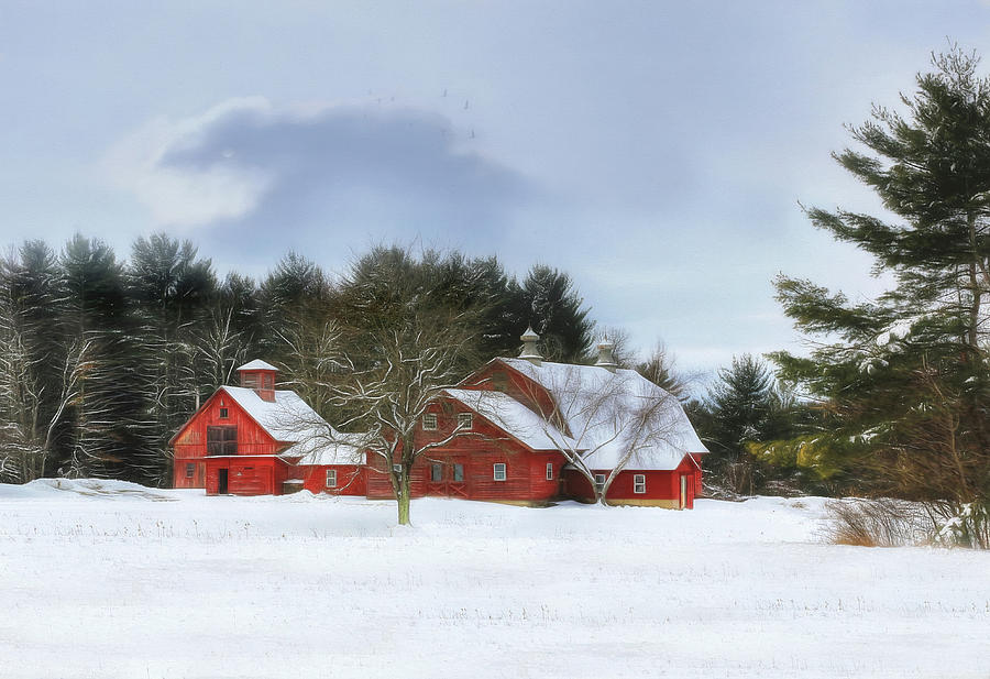 Cold Winter Days in Vermont Digital Art by Sharon Batdorf