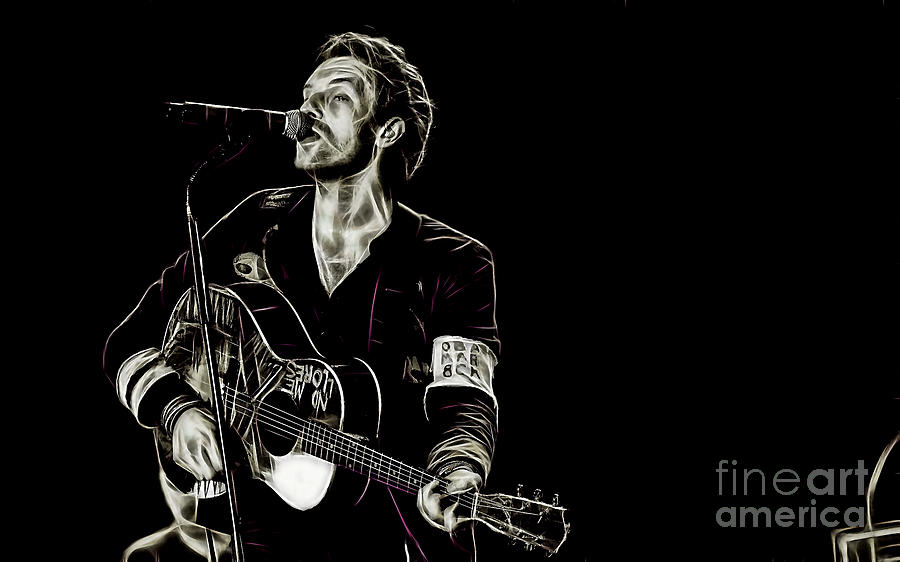 Coldplay Collection Chris Martin Mixed Media by Marvin Blaine