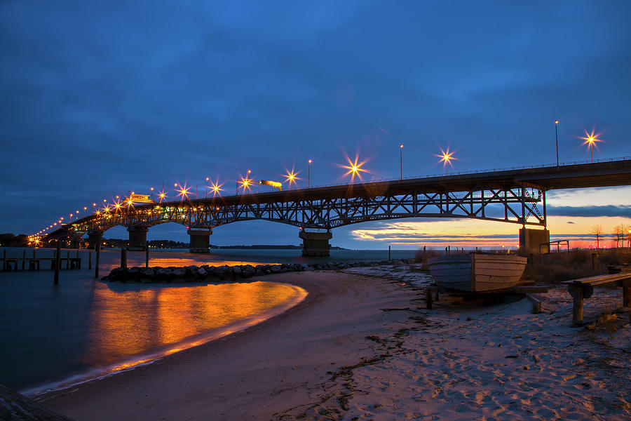 Coleman Bridge At Sunrise Photograph