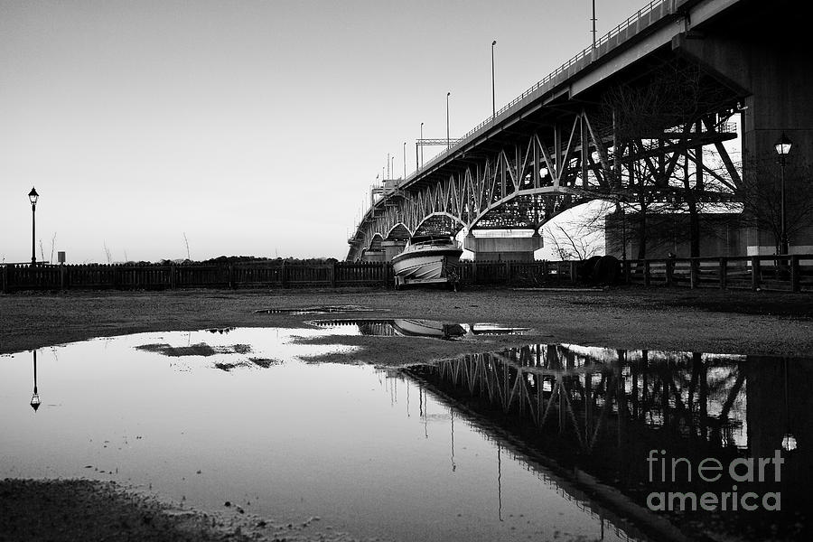 Coleman Bridge Reflection Photograph by Rachel Morrison