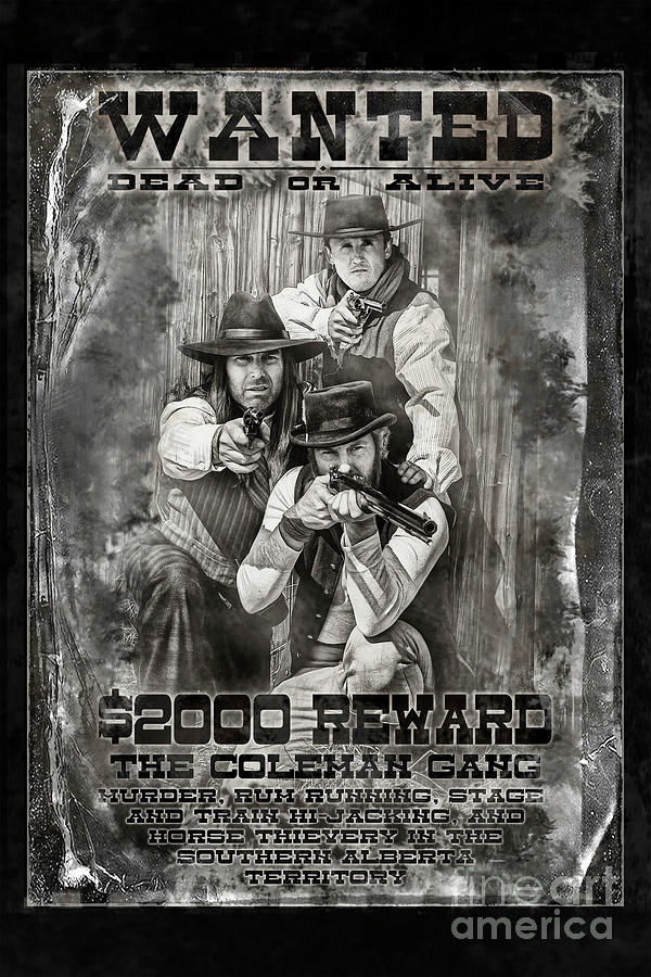 Coleman Gang Wanted Poster Photograph