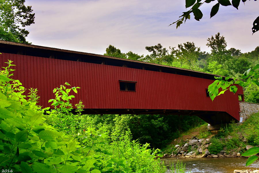 Colemanville Covered Bridge Photograph by Lisa Wooten