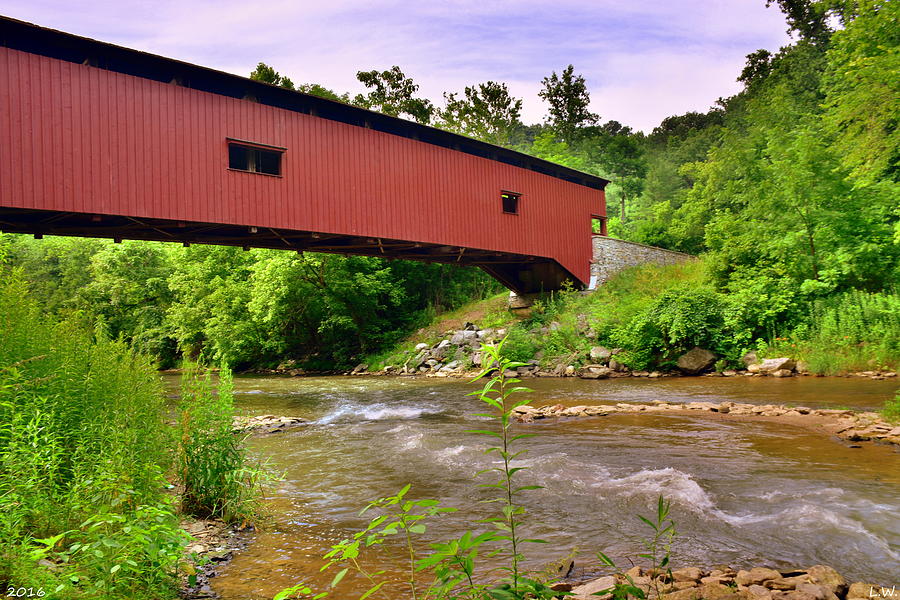 Colemanville Covered Bridge Over Pequea Creek Photograph by Lisa Wooten