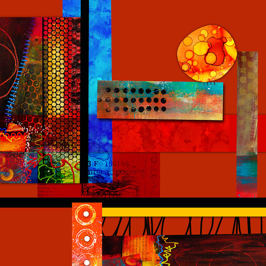 Collage Abstract 2 Mixed Media by Patricia Lintner
