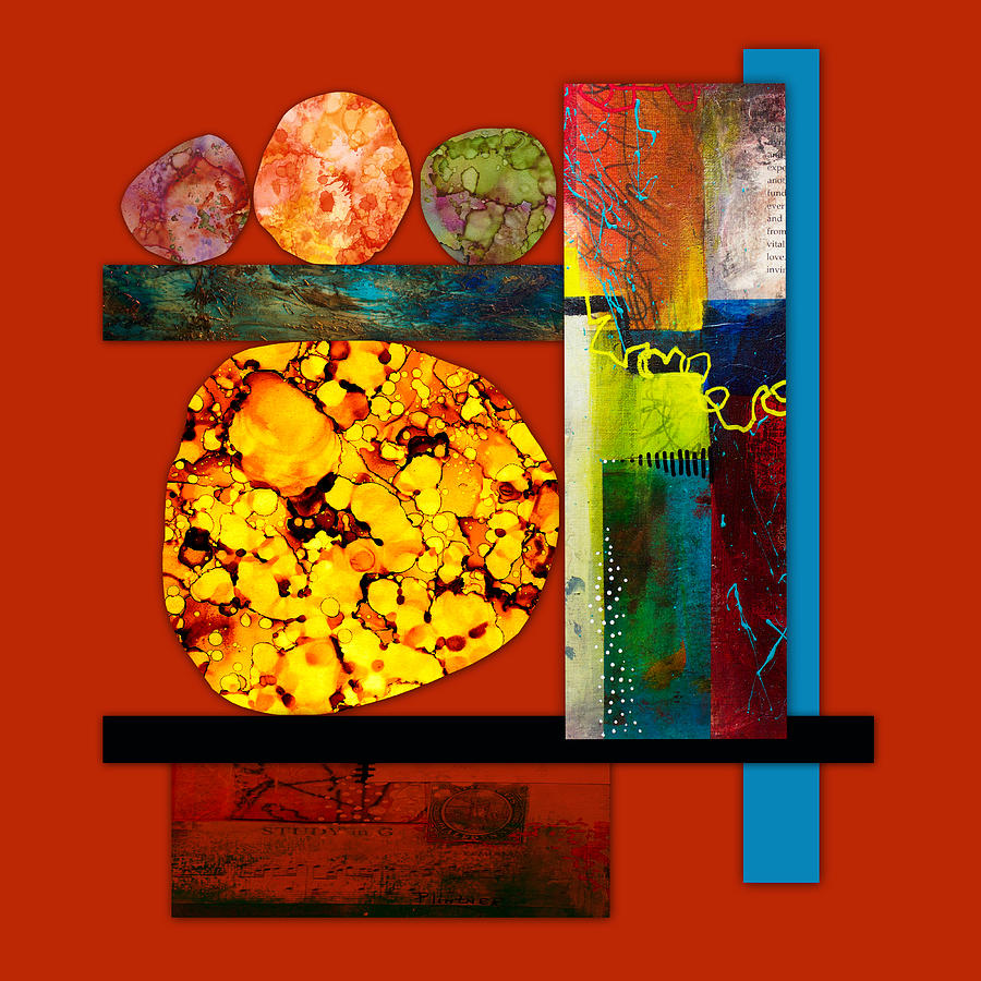 Collage Abstract 3 Mixed Media by Patricia Lintner