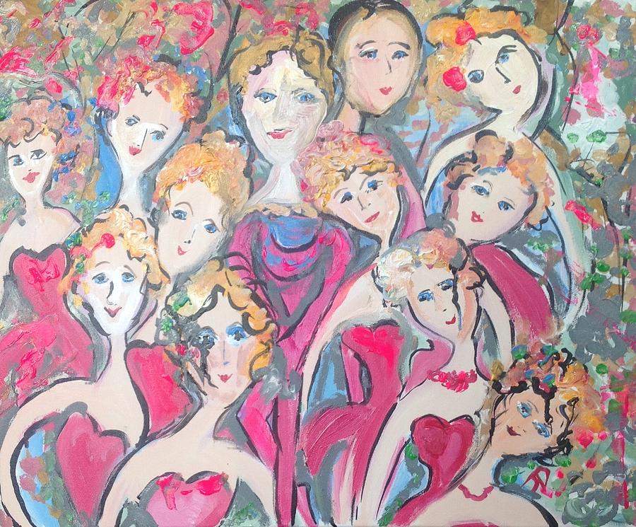 Collage dance  Painting by Judith Desrosiers