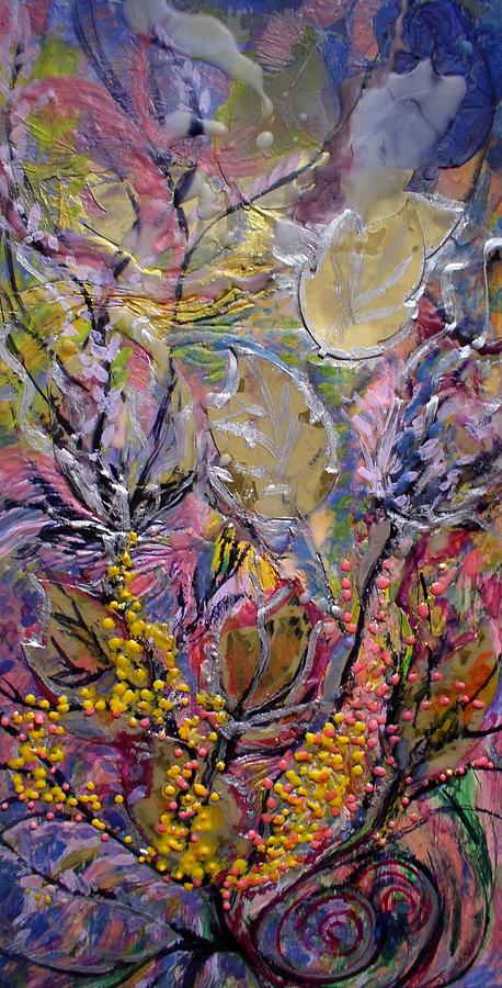 Collage in Autumn Painting by Heather Hennick