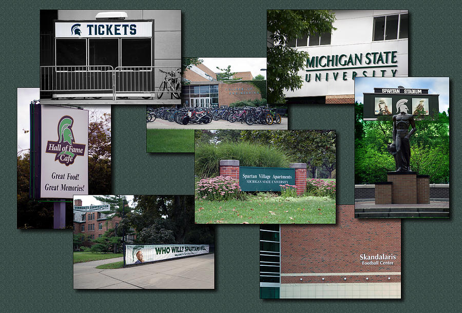 Collage Michigan State University Photograph by Thomas Woolworth
