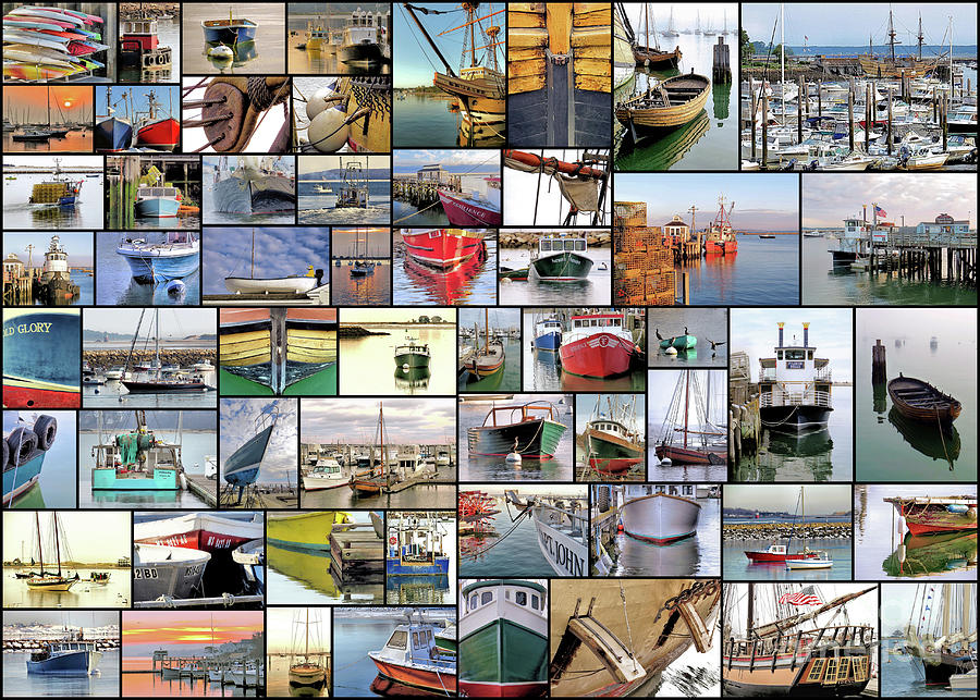 Collage of Boats  Photograph by Janice Drew