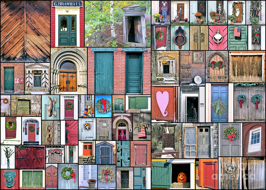 Collage of Doors Photograph by Janice Drew
