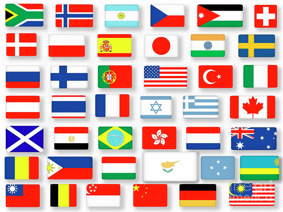 collage of National flags Photograph by Tomi Junger - Fine Art America