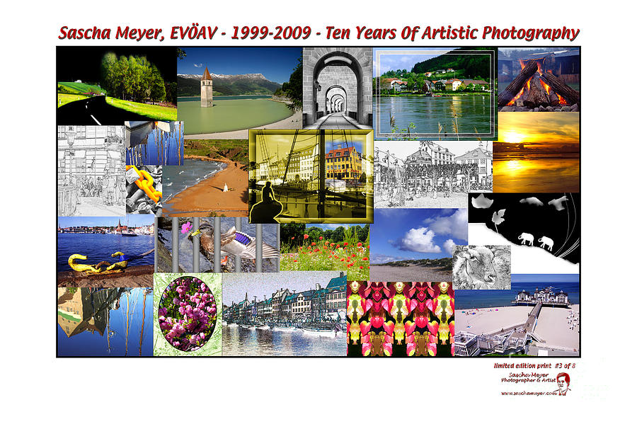 Landscape Photograph - Collage- Sascha Meyer EVOEAV - 1999-2009 - Ten Years Of Artistic Photography - limited edition print by Sascha Meyer