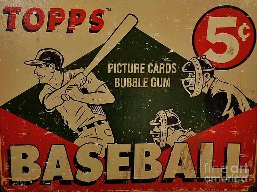 Collectible Topps Brand Gum Baseball  Advertising Poster  Photograph by Poets Eye