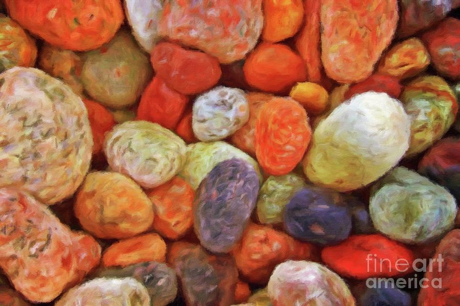 Abstract Painting - Collecting Pebbles by Esoterica Art Agency