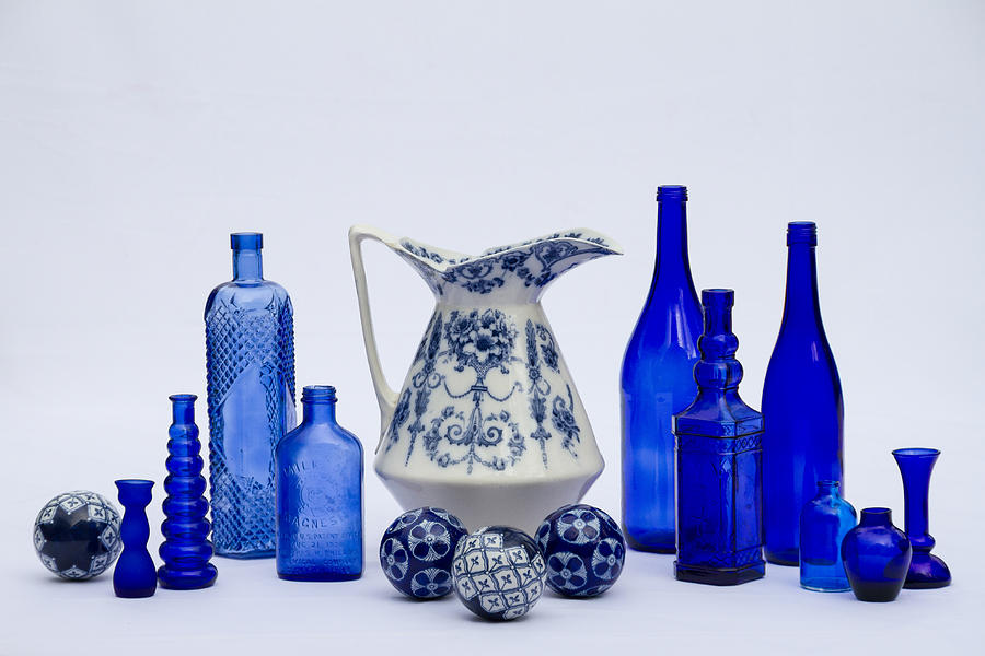 Collection in Blue Photograph by Marzena Grabczynska Lorenc